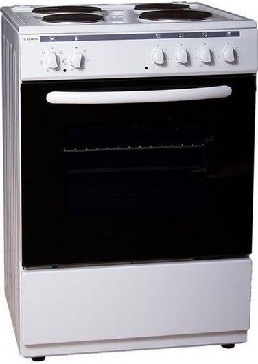 Κουζίνα Crown 6410A 56lt με Εμαγιέ Εστίες Π60cm Λευκό