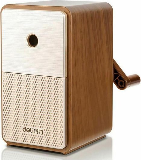 Ξύστρα Deli 71160 Βαρελάκι με Μανιβέλα Επιτραπέζια Καφέ