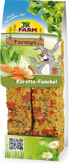 Τροφή Τρωκτικών JR FARM 06265 Sticks Παστέλια Τρωκτικών Καρότα Μάραθος