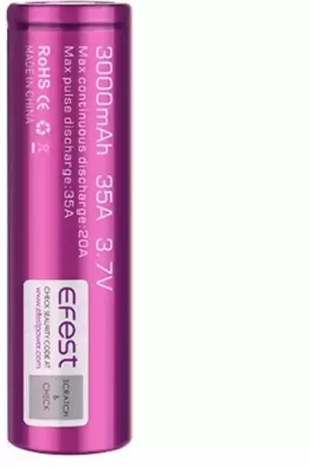 Efest Επαναφορτιζόμενες Μπαταρίες 18650 Li-Mn 3000mAh 3.7V 2τμχ