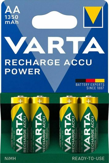 Varta Rechargeable Accu Επαναφορτιζόμενες Μπαταρίες AA Ni-MH 1350mAh 1.2V 4τμχ