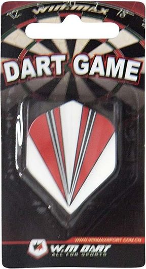 Φτερά για Βελάκια Win Max Φαρδιά με Τύπωμα 3τμχ Λευκό