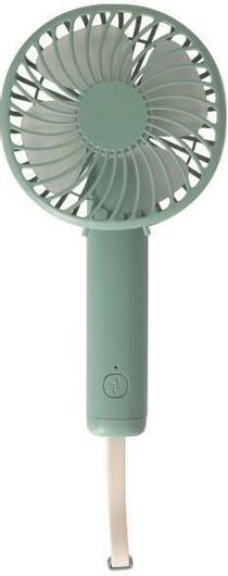 Ανεμιστηράκι Eurolamp Χειρός Επαναφορτιζόμενο με USB & Περιστροφή 180° Χακί