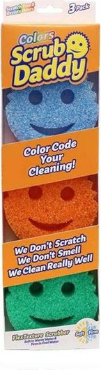 Σφουγγάρια Scrub Daddy Colors Μπλε / Πορτοκαλί / Πράσινο 3τμχ