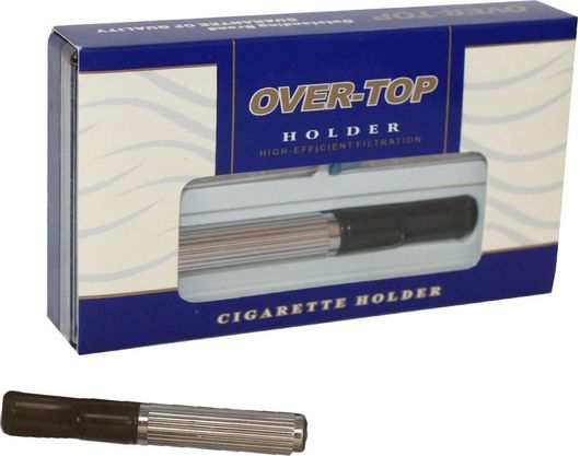 Πίπα Τσιγάρου Over Top Μεταλλική για Κανονικό Τσιγάρο 8mm Σετ 7τμχ Ασημί