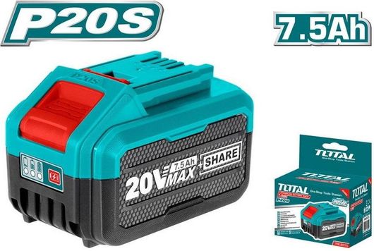 Total Μπαταρία Εργαλείου Λιθίου 20V με Χωρητικότητα 7.5Ah