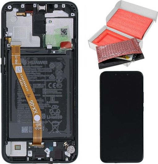 Οθόνη Κινητού Huawei Service Pack με Μηχανισμό Αφής & Πλαίσιο για Huawei Mate 20 Lite Μαύρο