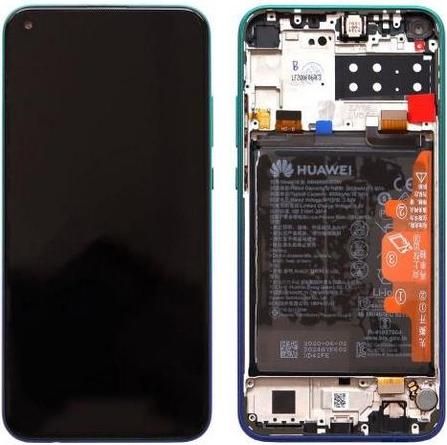 Huawei Οθόνη Service Pack με Μηχανισμό Αφής & Πλαίσιο για Huawei P40 Lite E Μπλε