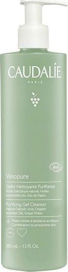 Gel Καθαρισμού Προσώπου Caudalie Vinopure για Ακνεϊκές Επιδερμίδες 385ml
