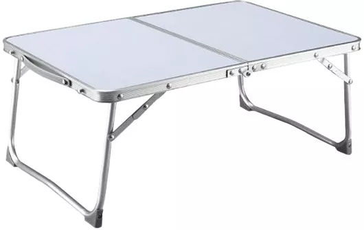 Τραπέζι Πτυσσόμενο New Camp για Camping Αλουμινίου 60x40x26cm Ασημί