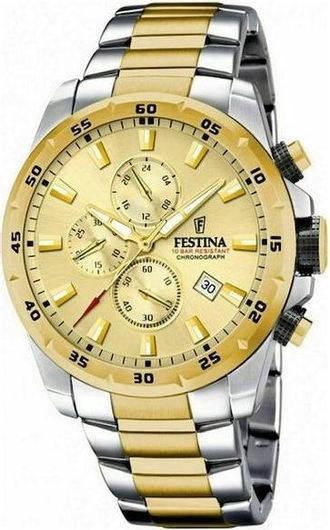 Ανδρικό Ρολόι Festina F20562 / 1 με Μεταλλικό Μπρασελέ Πολύχρωμο