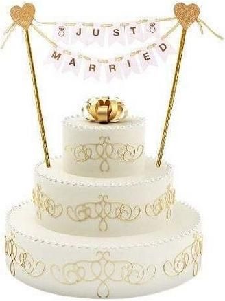Topper Τούρτας Γάμου Just Married 25cm