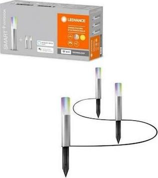 Φωτιστικό Κολωνάκι Osram Smart Wifi Gardenpole Mini RGBW Εξωτερικού Χώρου με Ενσωματωμένο LED σε Ασημί Χρώμα