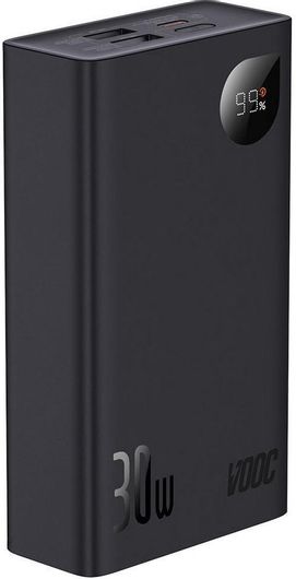 Power Bank Baseus Adaman2 PPAD050101 20000mAh 30W με 2 Θύρες USB-A & Θύρα USB-C Power Delivery / Quick Charge 3.0 Μαύρο