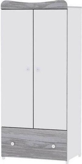 Παιδική Ντουλάπα Exclusive Δίφυλλη 82x57x173cm Γκρι