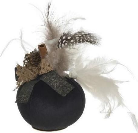 Επιτραπέζιο Γούρι Inart Ρόδι από Ύφασμα 30x30cm Μαύρο