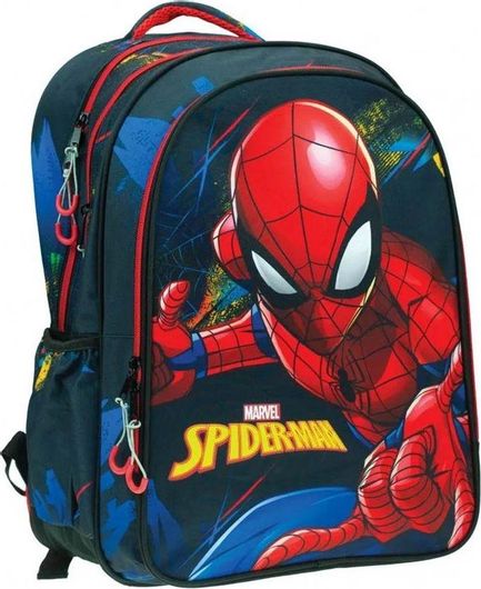 Σχολική Τσάντα Πλάτης Δημοτικού Gim Spiderman Blue Net Πολύχρωμο
