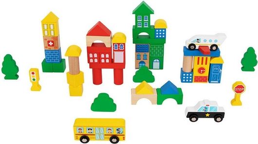 Τουβλάκια Tooky Toy Πόλη για 2+ Ετών 50τμχ