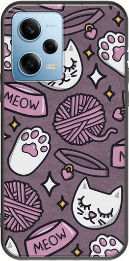 Θήκη Κινητού Back Cover για Xiaomi Redmi Note 12 4G - Black TPU - Cat Lover 