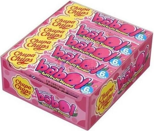Τσίχλες Chupa Chups Big Babol με Γεύση Tutti Frutti 20τμχ