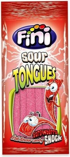 Ζελεδάκια Sour Tongues με Γεύση Fini Φράουλα 100gr