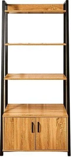 Βιβλιοθήκη The Home Deco Factory 75x40x160cm Μαύρο