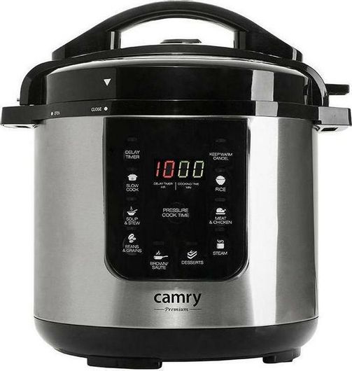 Πολυμάγειρας Camry CR 6409 1000W με Χωρητικότητα 6lt Ασημί