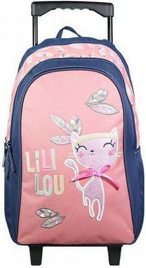 Σχολική Τσάντα Δημοτικού Τρόλεϊ Bagtrotter Lililou Ροζ 