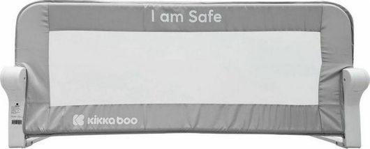 Kikka Boo I Am Safe Πτυσσόμενο Προστατευτικό Κάγκελο Κρεβατιών από Ύφασμα Γκρι 102x35x42cm