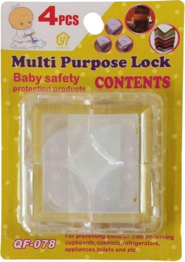 Προστατευτικά για Γωνίες με Αυτοκόλλητο από Πλαστικό Λευκό 4τμχ