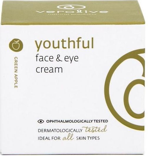 Κρέμα Προσώπου Verolive Youthful Green Apple & Ματιών 50ml