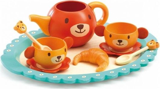 Δίσκος Καφέ Djeco Ξύλινο 9τμχ