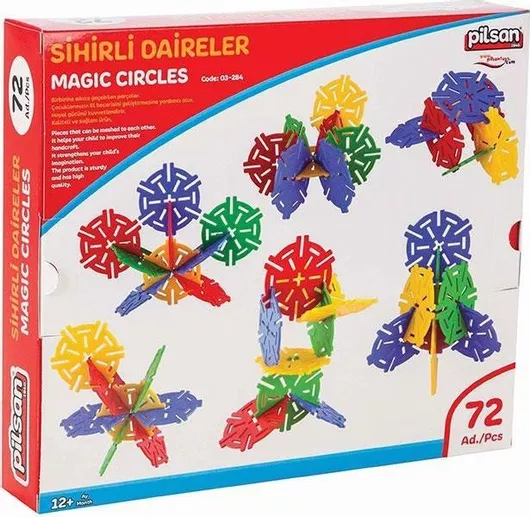 Τουβλάκια Pilsan Magic Circles για 3+ Ετών 72τμχ