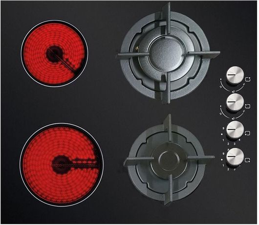 Εστία Κουζίνας MultiHome MH-6113 Υγραερίου & Ρεύματος Αυτόνομη 59x52cm Μαύρο