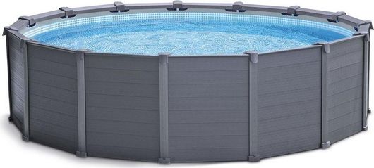 Πισίνα Intex 26384 Panel Pool Στρογγυλή Συνθετική 478x124cm Γκρι