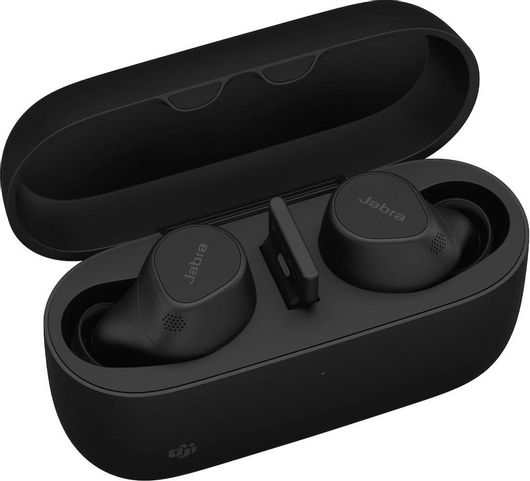 Jabra Evolve2 Buds USB-A MS Bluetooth Handsfree Ακουστικά με Αντοχή στον Ιδρώτα & Θήκη Φόρτισης Μαύρο