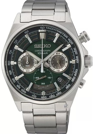 Ανδρικό Ρολόι Seiko SSB405P1 με Μεταλλικό Μπρασελέ Ασημί