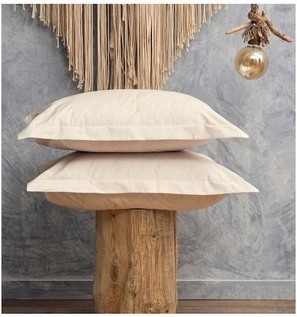 Σετ Μαξιλαροθήκες Cokitex Melody Oxford 50x70+5cm Εκρού