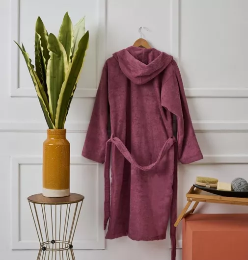 Μπουρνούζι Cokitex Pure Cotton με Κουκούλα Medium Μοβ