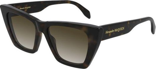Γυναικεία Γυαλία Ηλίου Alexander McQueen AM0299S 002 Cat Eye με Κοκκάλινο Σκελετό Καφέ