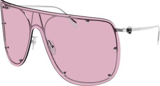 Γυαλία Ηλίου Alexander McQueen AM0313S 003 Μάσκα με Μεταλλικό Σκελετό Ασημί