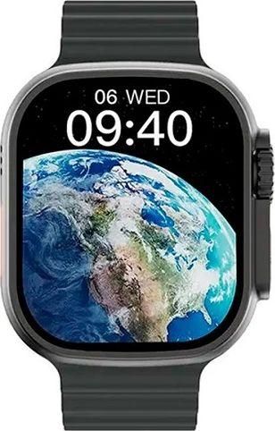 Smartwatch DT NO.1 DT8 Ultra Aluminium 43mm με Παλμογράφο Μαύρο