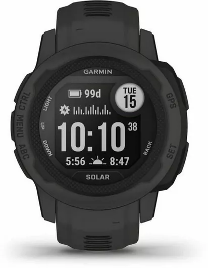 Garmin Smartwatch Instinct 2S Solar 40mm GPS Plastic Case & Silicoone Strap Graphite