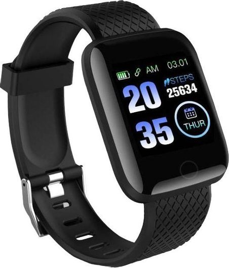 Smartwatch M116 1.3" Silicone Strap Black