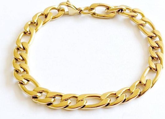 Αλυσίδα Χειρός Kostibas 1513-931X από Ατσάλι Λεπτή 18cm Επιχρυσωμένο