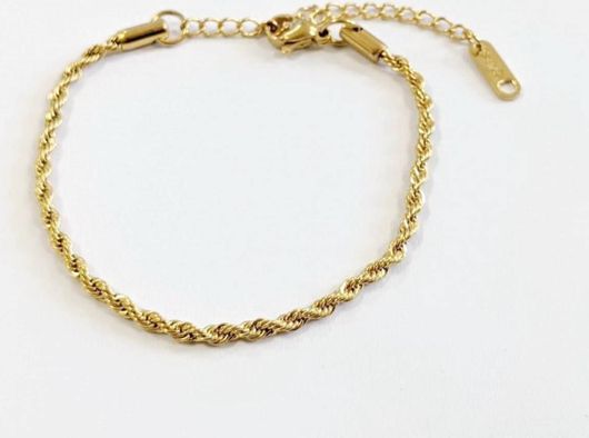 Αλυσίδα Χειρός Kostibas 1513-951XE από Ατσάλι Στριφτή 20cm Επιχρυσωμένο