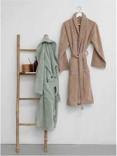 Μπουρνούζι Palamaiki Simour με Γιακά Large Μπεζ