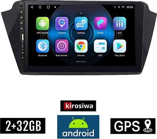 Ηχοσύστημα Αυτοκινήτου Kirosiwa WR7078333 για Skoda Fabia 2015+ με Bluetooth/USB/WiFi/GPS & Οθόνη Αφής 9"