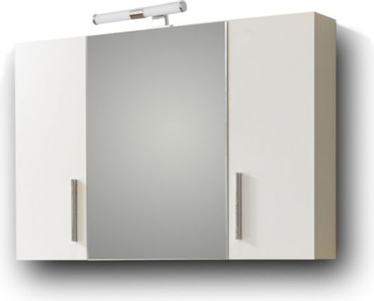 Καθρέπτης Μπάνιου Martin Siena 100 Ορθογώνιος με Ντουλάπι 96x65cm Λευκό