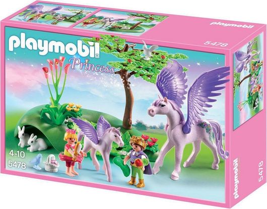 Playmobil Princess Πριγκιπόπουλα με Πήγασο & το Μικρό Του για 4-10 Ετών #5478